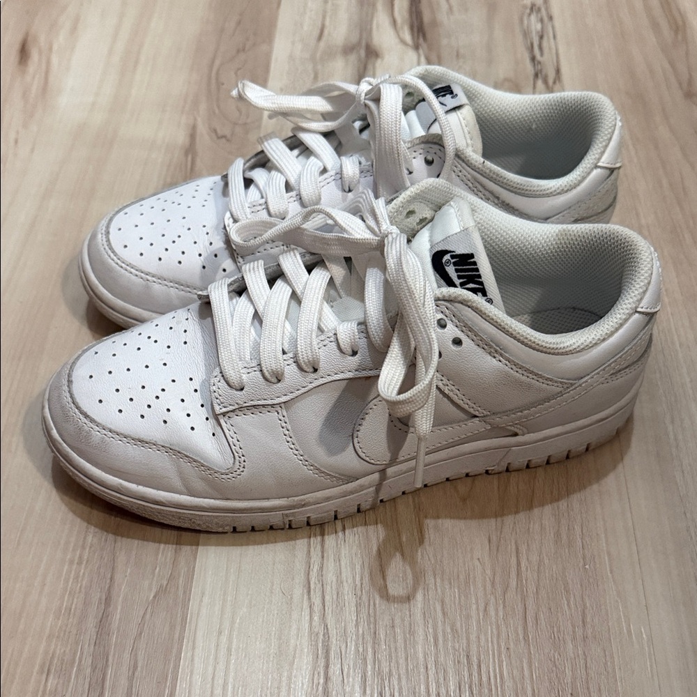Nike Dunks in Tripple White Low-Top Sneakers - Picture 4 of 5